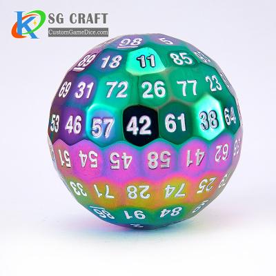 China Acrylic custom metal 100 sided professional logo high quality dungeons and dragons color dies square corner d100 dies for sale