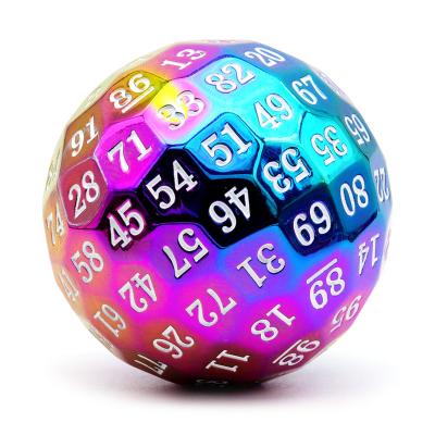 China Custom DND Gaming Dice Dice Normal Rainbow Customized High Quality Transparent Resin Smoke D100 Gaming Dies With Printed Logo for sale