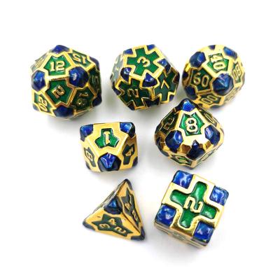 China DND Sets Wholesale Sharp Dies Dies Set Polyhedral Metal D20 Custom Cutting Dies Lathe Jail Jail Brass Dnd Dies Set for sale