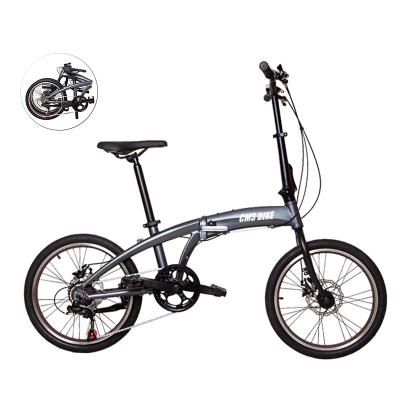 China 20 inch aluminum alloy folding shimano6 portable variable speed steel bicycle adult bicycle 20 inch for sale