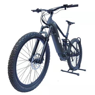 China Carbon Fiber 48V1000W Bafang Mid Drive MTB E Bike 27.5 Inch Carbon Fiber Full Suspension Electric Mountain Bike for sale