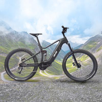 China New Carbon 48V1000W Carbon Fiber Mountain Bike Bafang Mid Motor Drive Electric Bike High-speed Snow Fat Tire Electric Bike for sale