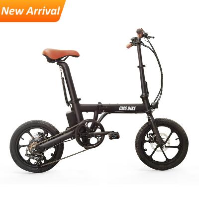 China Moped Aluminum Alloy 36V 250W Electric Folding Bike High Speed ​​16 Inch Foldable City E Bike for sale