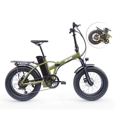 China Aluminum Alloy 20 Inch Fat Tire Ebike 500W 750W Folding Bike Long Range Beach Electric Adult Snow E Bike High Speed ​​Mountain Electric Bicycle for sale