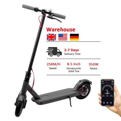 China Unisex UK EU USA Warehouse Folding Smart Electric Scooter 350W E Kick Scooter Two Wheels Electric Skateboard 8.5 Inch For Adults for sale