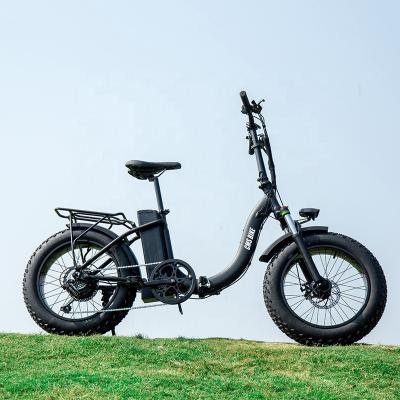 China Wholesale City Folding Ebike OEM 48V 500W/750W 20Inch Snow Bike With 4.0 Tire Electric Fat Bike Quad Bike 150kg Electric Loading Bike for sale