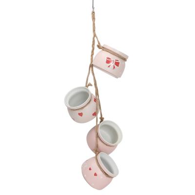 China Eco-friendly Good Quality Cartoon Home Decor Plant Flowerpot Ceramic Hanging Pot for sale