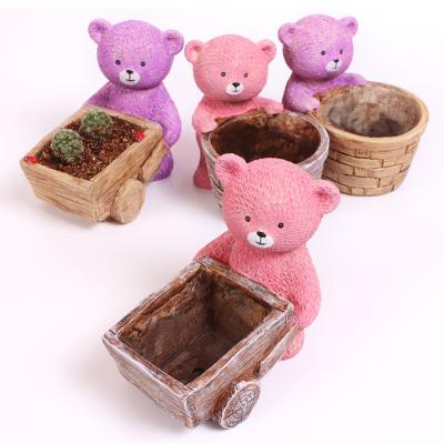 China Cartoon personalized small creative animal garden decoration succulent flower pots for sale