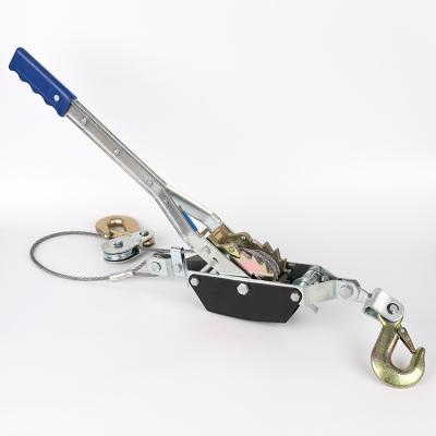 China Metal Double Gear and Double Hooks Hand Power Ratchet Cable Puller for sale