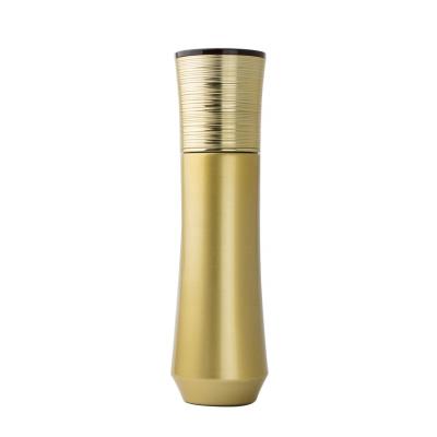 China Personal Care 120ml Electroplate Gold Colored Luxury Glass Cosmetic Bottle And Jar With Pump And Screw Lid For Skin Care Good Quality Package for sale