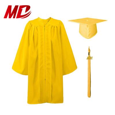 China Gold Matte Preschool Children Graduation Gown and Hat for School Graduation for sale