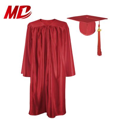 China Shiny Graduation Customized High Quality Shiny Custom Graduation Cap And Gown for sale