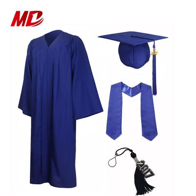 China Matte Graduation Set Hot Sale High Quality 100% Polyester Adult Sets Cap Gown And Graduation Stole With Key Chain for sale