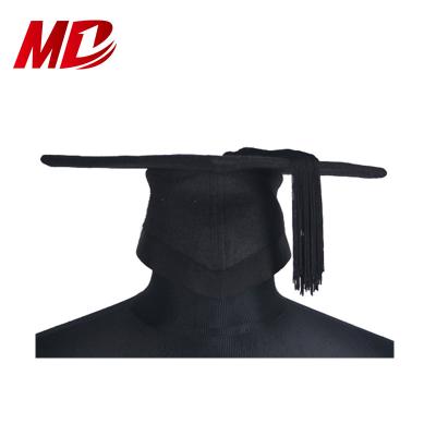 China Adult Graduation Cap Luxury Wool Felt Graduation Cap/Torche for sale