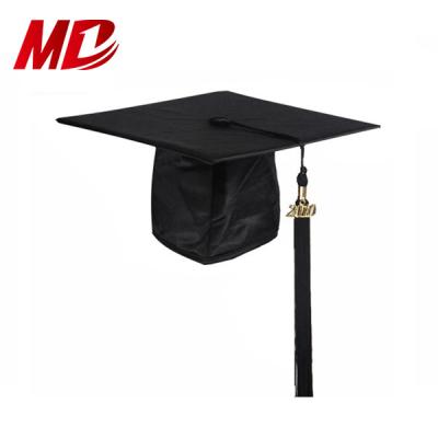 China Shiny Black Graduation Hat Kids Graduation Hat And Tassel for sale