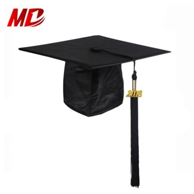 China Kids Graduation Hat Kindergarten Baby Graduation Hat Shiny Black for sale