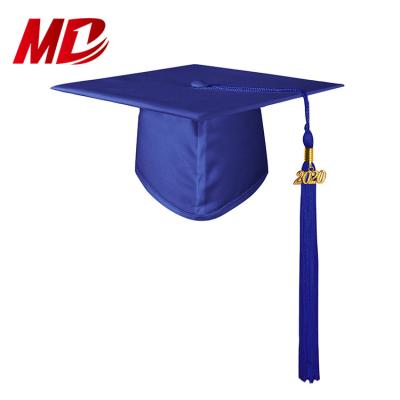 China Matte Adult Graduation Hats And Finest Quality Blue Luxury Blue Tassel Hat And Graduation Cap for sale