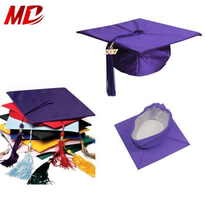 China Elastic Graduation Hat High School Graduation Cap Polyester Plastic Board Elastic Matte Graduation Hat And Tassel for sale