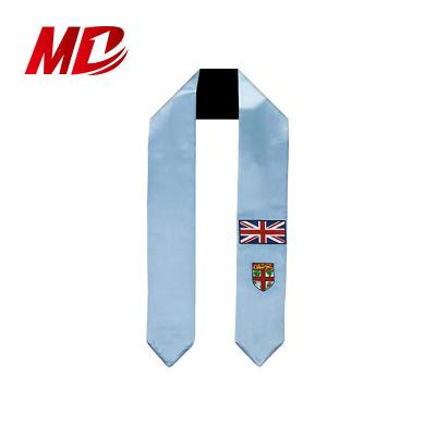 China Fiji School Digital or Sublimation Print or Embroidery College Satin Flag Stole Sash for sale