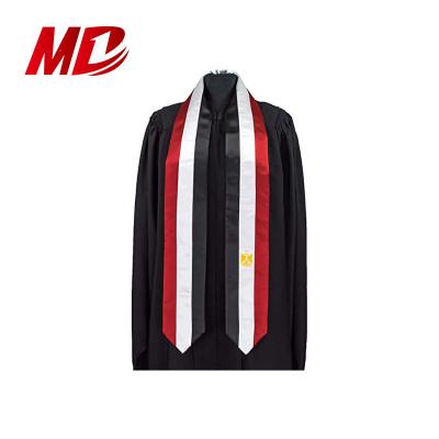 China Egypt School Digital or Sublimation Printing or Embroidery College Satin Country Flag Stole Sash for sale