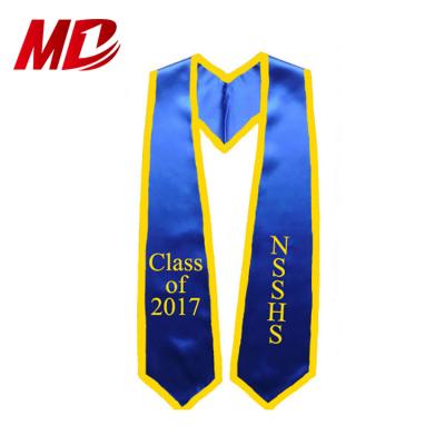 China School Customized DIY Printing Or Embroidered Satin Graduation Stole With Trim for sale