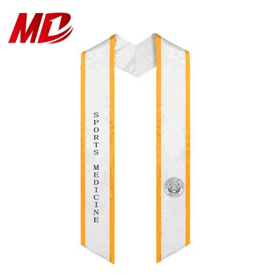 China School Customized Style LOGO Printing or Embroidery College Satin Graduation Stole for sale