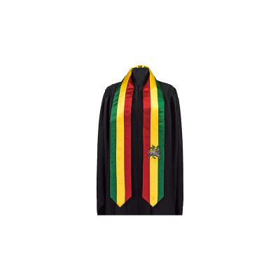 China School Ethiopia Rastafari Lion Flag Graduation Sash Satin Graduation Standard Length Stoles/Sashes for sale