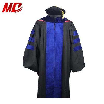 China Custom Luxury Doctoral Graduation School Tam And Gown With Cowl for sale