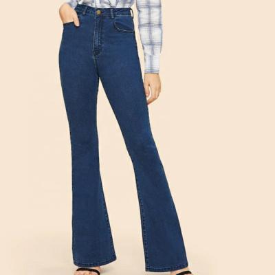 China Latest Sustainable Clothes Jeans Stretch Womens Flared Pants Ladies Jeans Jeans Womens for sale