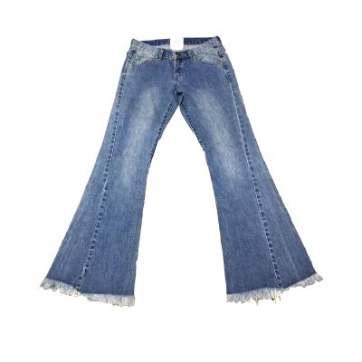 China Latest Sustainable Clothes Flared Jeans Womens Denim Pants Womens Jeans Jeans For Ladies for sale