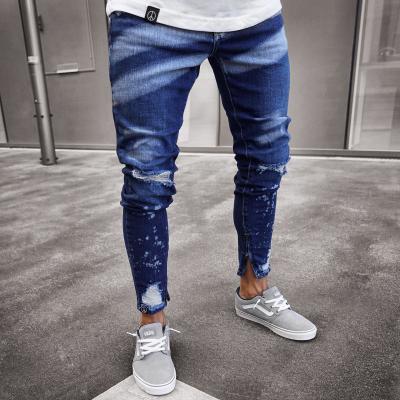 China NEW QUICK DRY Mens Ripped Skinny Biker Jeans Slim Fit Pants Skinny Mens Jeans for sale