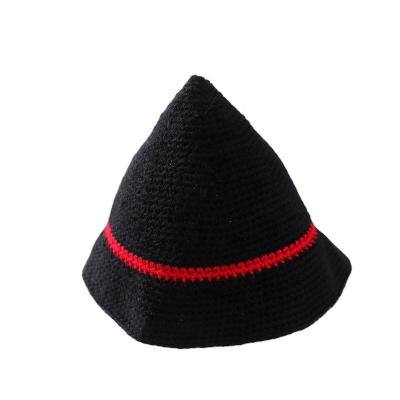 China Autumn Winter Pointed Hat Women Custom Knitted Warm Knitted Striped Wool Hat High Quality Spot Wholesale Witch COMMON Warm Hat for sale