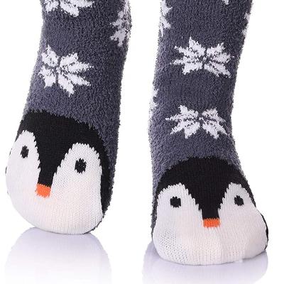 China Women's Sporty Five Finger Anti Non Slip Sock Winter Open Cartoon Half Grip Anti Slip Animal Cute Socks for sale