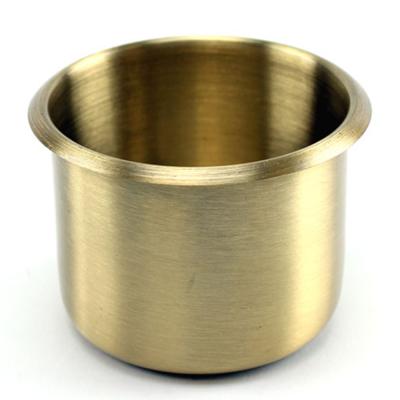 China Environment Friendly Standard Poker Table Brass Drop In Cup Holders for sale