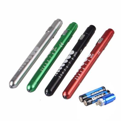 China Industrial Promotional Medical Colorful Doctor Light Pen With 2*AAA Battery Clip for sale