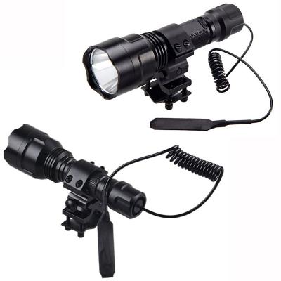 China Hunting Torch Light C8 XML-T6 LED Red White Green Rechargeable Flashlight For Rifle Hunting for sale