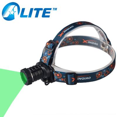 China Multifunctional Headlamp Night Hunting Light 3W Rechargeable Multifunctional Red or Green Head LED Headlight with Filter for sale