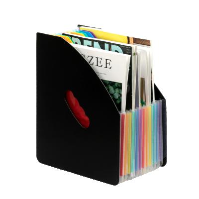 China PP A4 Plastic 13 Pocket Folder Rainbow Expanding Layers With Colorful Labels And Lid For Office for sale