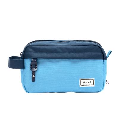 China PP Canvas Pencil Case Bag Multi Compartments Large Capacity Pen Holder Easy Organized Pouch For Toiletry Makeup Bag for sale