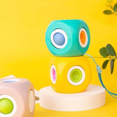 China Wholesale Worry Relife In Running Antistress Fingertip Spinners Puzzle Push Bubble Busy Person Toys Gyro Magic Cube for sale