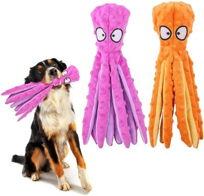 China Daily Toys Amazon Hot Selling High Quality Goods No Dog Stuff Chew Play Octopus Plush Squeaker Fold Toys for sale