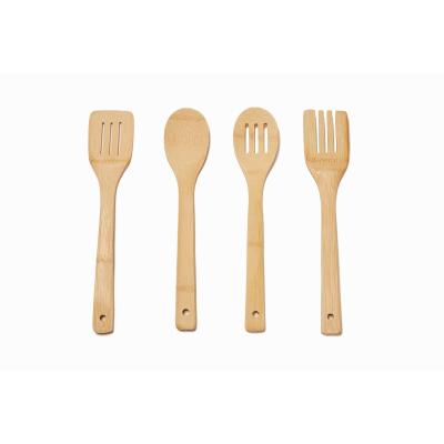 China Sustainable Natural Healthy Bamboo Spatula 6 Styles Portable Wooden Kitchen Utensil Cooking for sale