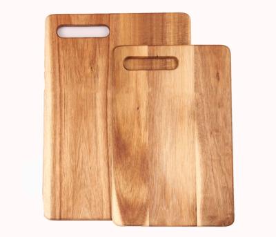 China Viable Wholesale Natural Handle Rectangle Bamboo Chopper Cutting Board for sale