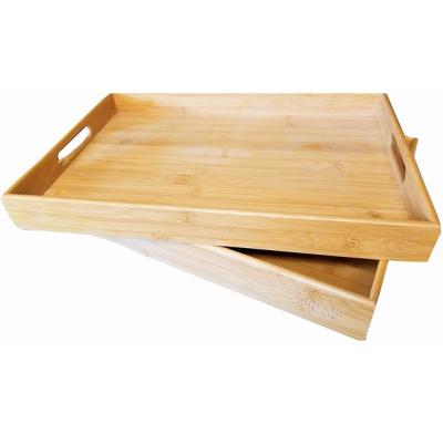 China Home.Restaurant.Bar.Hotel Custom Made Eco-friendly Large Size Multifunction Bamboo Convenient Woody Tray Large Size For Kitchen for sale