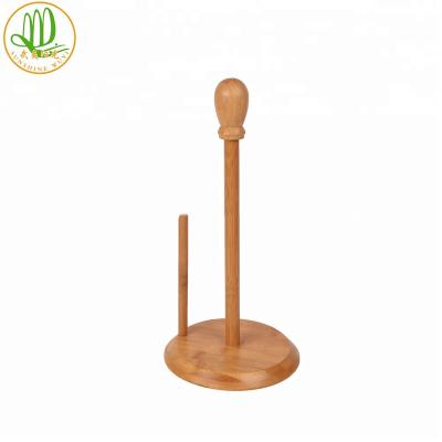 China Eco-friendly Bamboo Paper Towel Holder Customized Sustainable Kitchen Tissue Box Bamboo Holder for sale