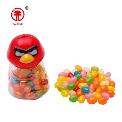 China New bird shape jelly bean jelly bean normal plastic halal jelly bean soft toy cartoon children candy bird for sale