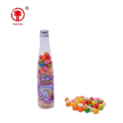 China Natural Colored Jelly Beans in Big Wish Bottle Halal Jelly Jelly Beans Candy Candy Chewy Jelly Beans for sale