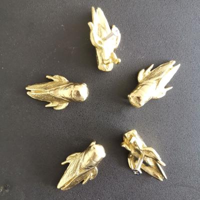 China Modern Cicada Brass Animal Handles Cabinet Brass Animal Handles Head Animal Key Door Handle for sale