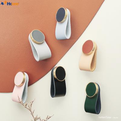 China Modern Nordic Style Door Knobs For Kids Bedroom Morndern Kitchen Hardware Leather Handle Door Knob for sale