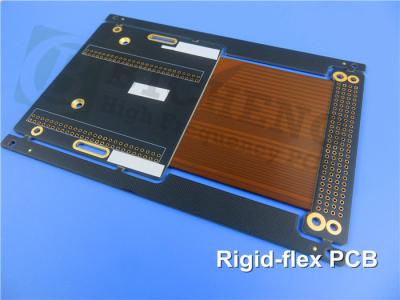 China 6-Layer Rigid-flex circuits 1.0mm Thick  (4-layer flex with air gap) S1000-2M Rigid - 0.565 mm (22.2mil) R-F777 0.075mm for sale